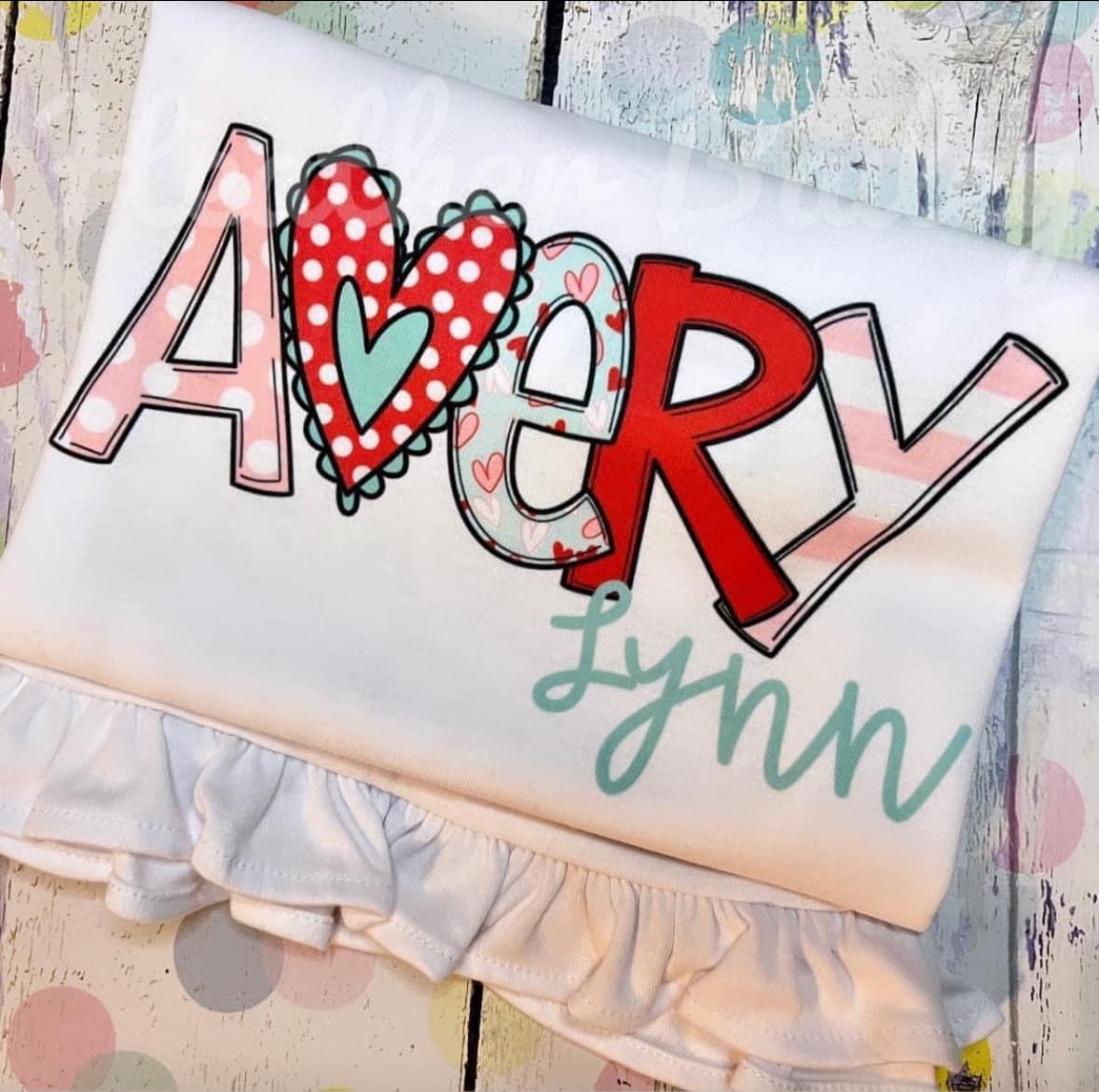 Valentines Day Name Shirt Short Sleeve