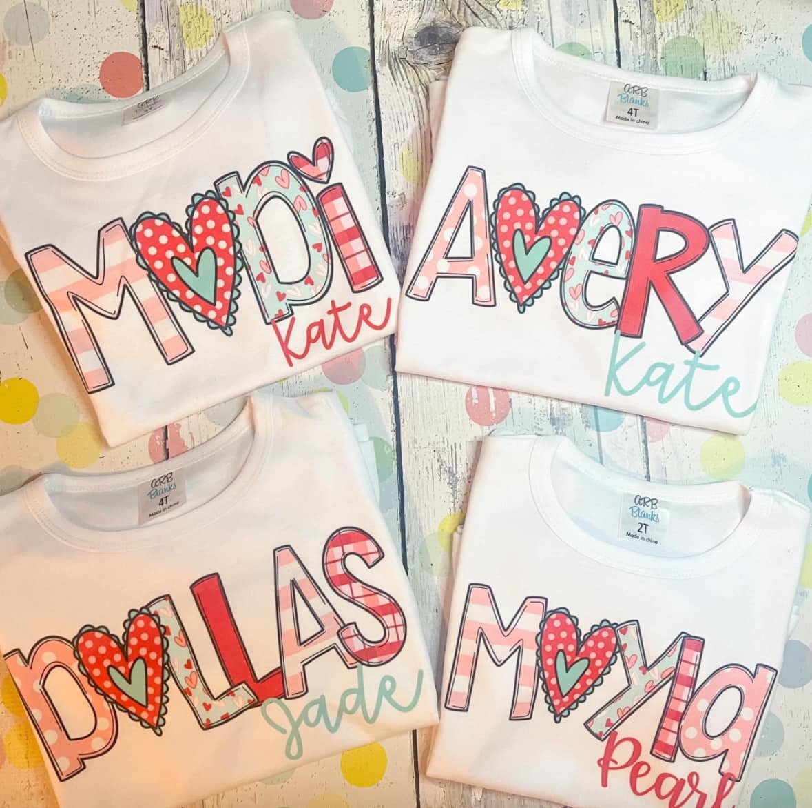 Valentines Day Name Shirt Short Sleeve