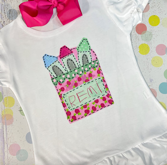 Crayon Box Handwritten Name Tee