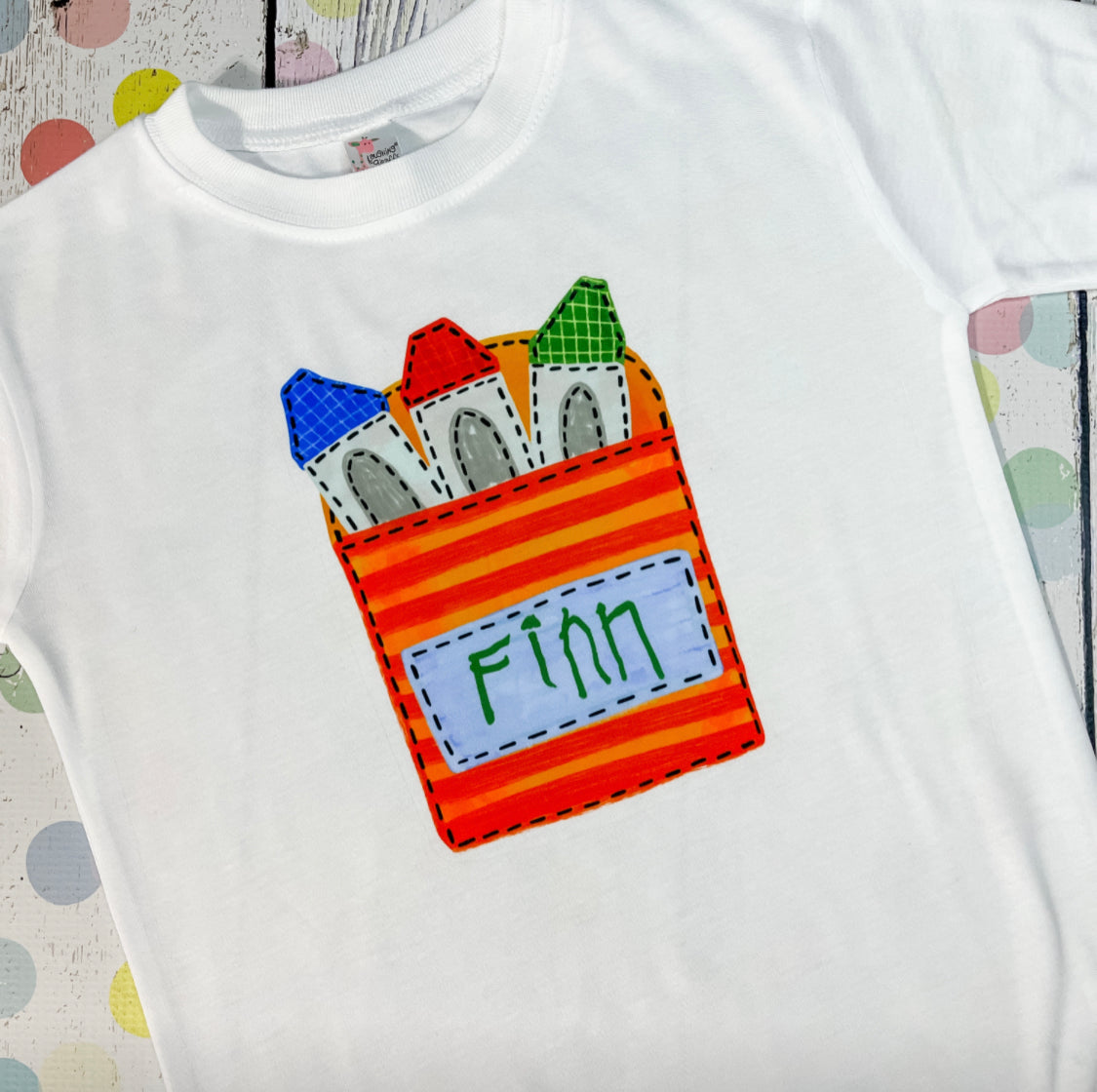 Crayon Box Handwritten Name Tee