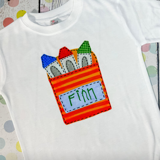Crayon Box Handwritten Name Tee